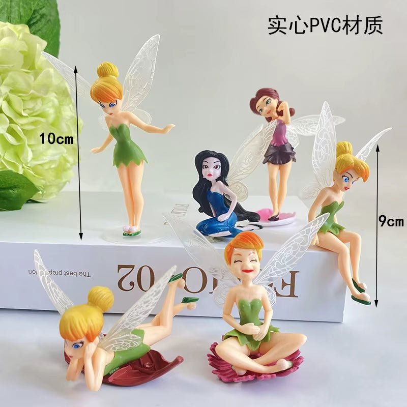 Tinkerbells Dolls Mini Fairy Figure Toys Children Animation Cartoon Toys Girls Dolls Baby Toy Decorations Figure - FLUFFI