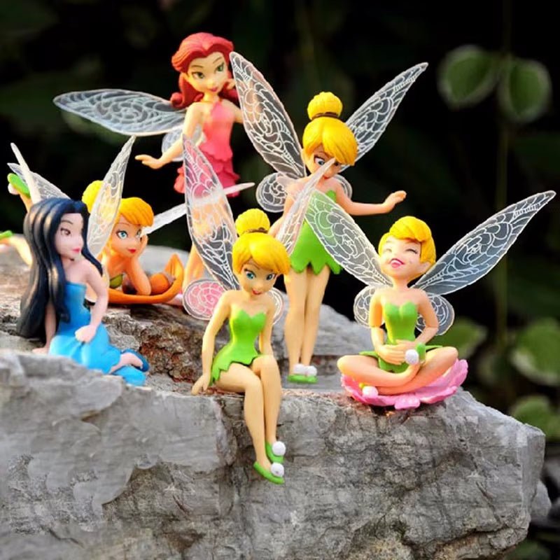 Tinkerbells Dolls Mini Fairy Figure Toys Children Animation Cartoon Toys Girls Dolls Baby Toy Decorations Figure - FLUFFI