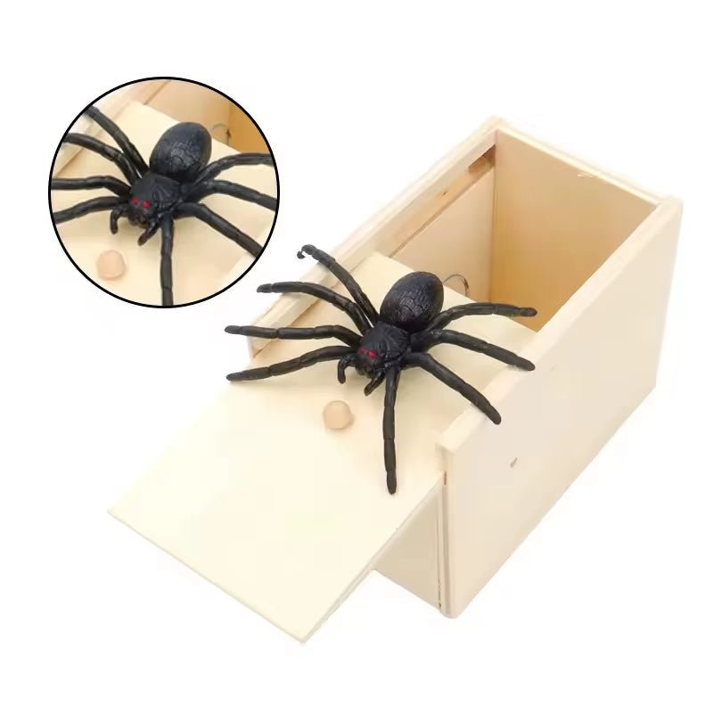 Toy Spider Scare Box Gag April Fool Day Party Prop Trick Fun Joke Toys Gifts - FLUFFI
