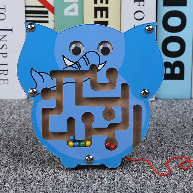 Track Maze Balance Board - Magnetic Wooden Puzzle - Labyrinth Baby Toys - FLUFFI