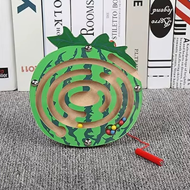 Track Maze Balance Board - Magnetic Wooden Puzzle - Labyrinth Baby Toys - FLUFFI