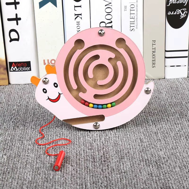 Track Maze Balance Board - Magnetic Wooden Puzzle - Labyrinth Baby Toys - FLUFFI