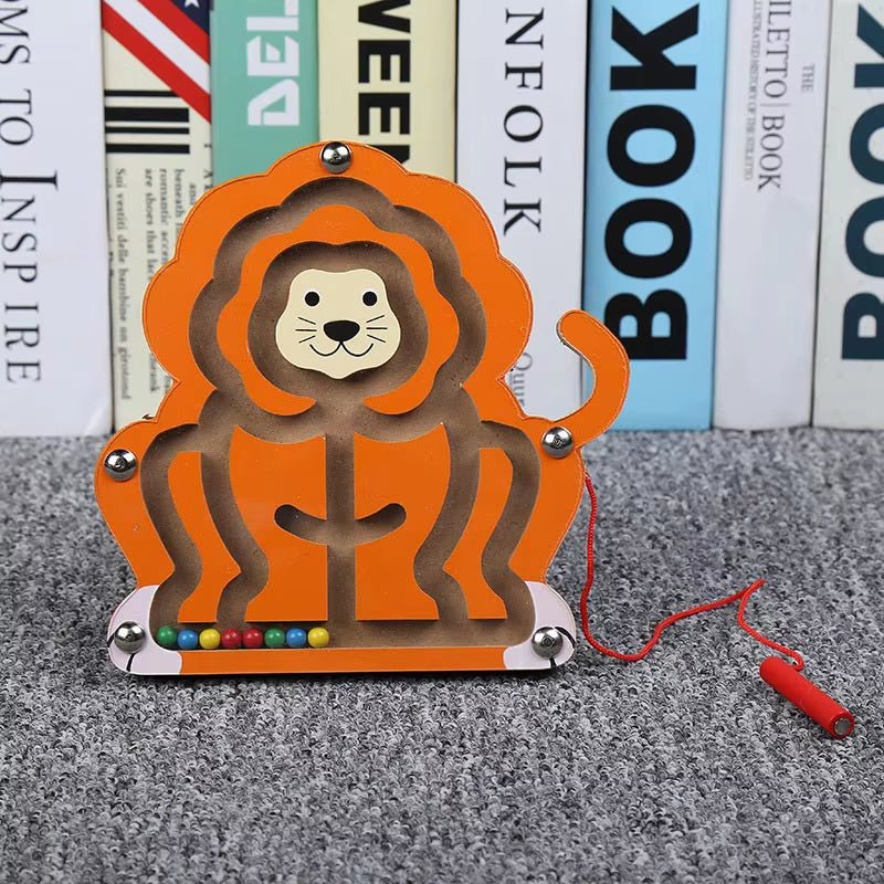 Track Maze Balance Board - Magnetic Wooden Puzzle - Labyrinth Baby Toys - FLUFFI