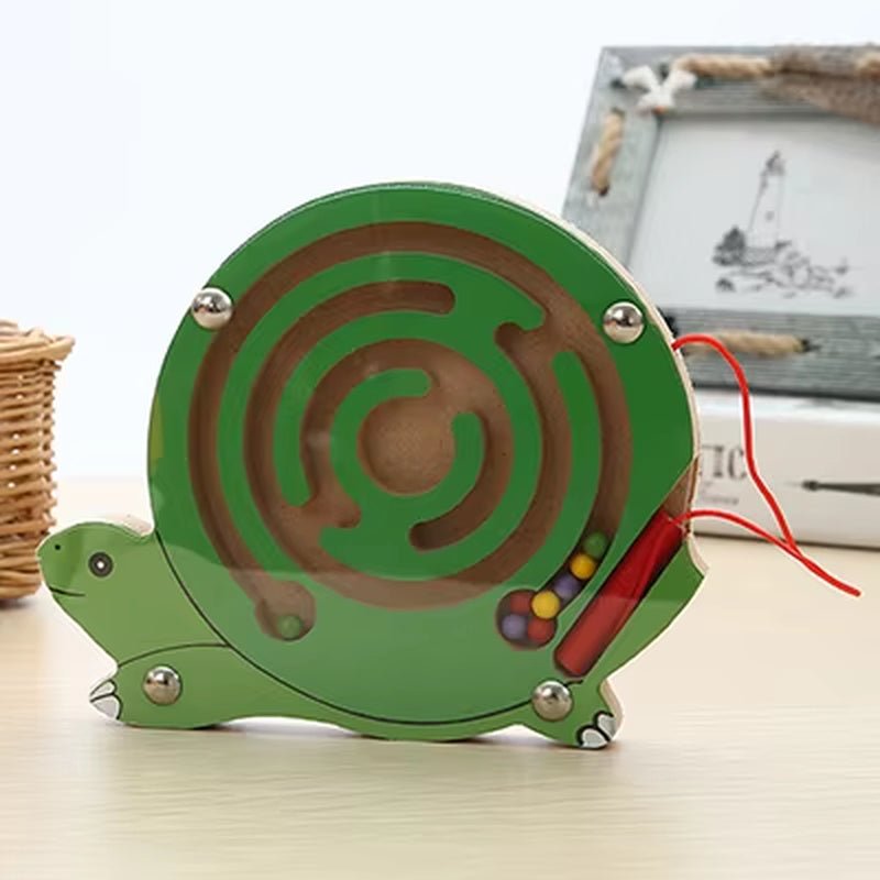 Track Maze Balance Board - Magnetic Wooden Puzzle - Labyrinth Baby Toys - FLUFFI
