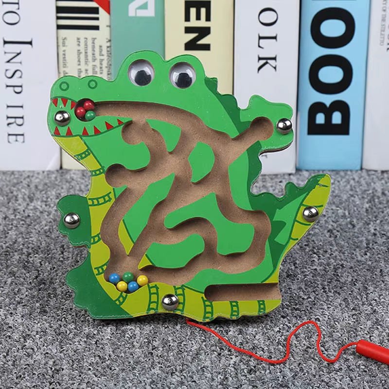 Track Maze Balance Board - Magnetic Wooden Puzzle - Labyrinth Baby Toys - FLUFFI