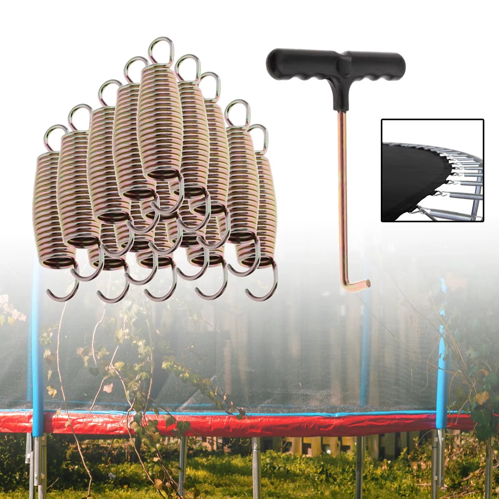 Trampoline Springs | Trampoline Hooks | 8 - 20 Pcs - Easy to Install - FLUFFI