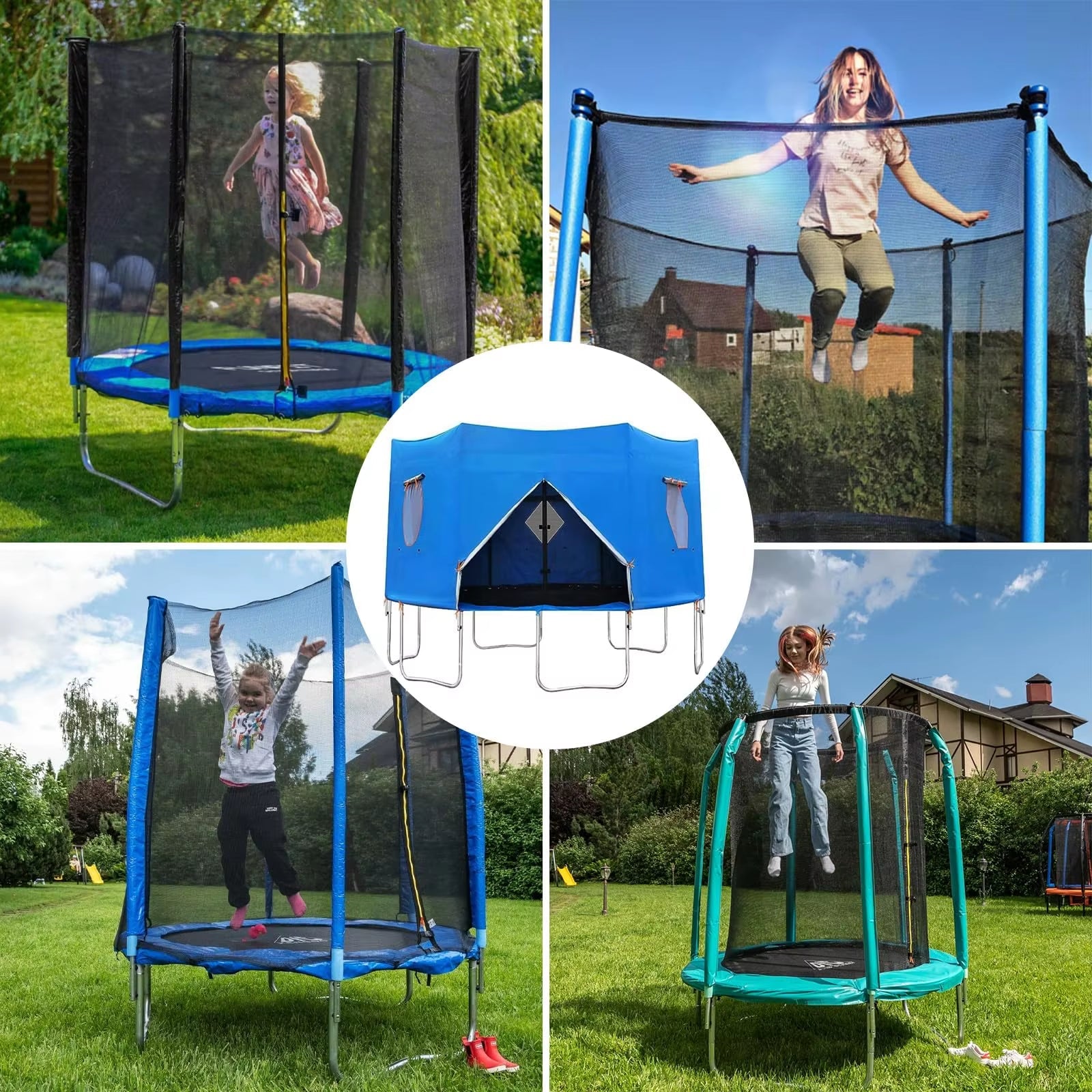 Trampoline Tent | Sun Protection | Top Cover 6 FT/8 FT/10 FT - FLUFFI