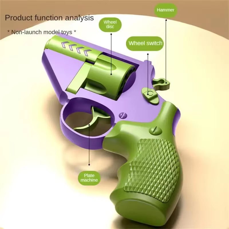 Unzip Revolver |Mini Novelty Toys | Prop - FLUFFI