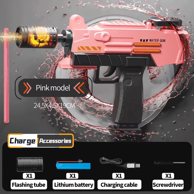 Water Gun Toy | Electric UZI Flamethrower | High - Power Full Automatic - FLUFFI