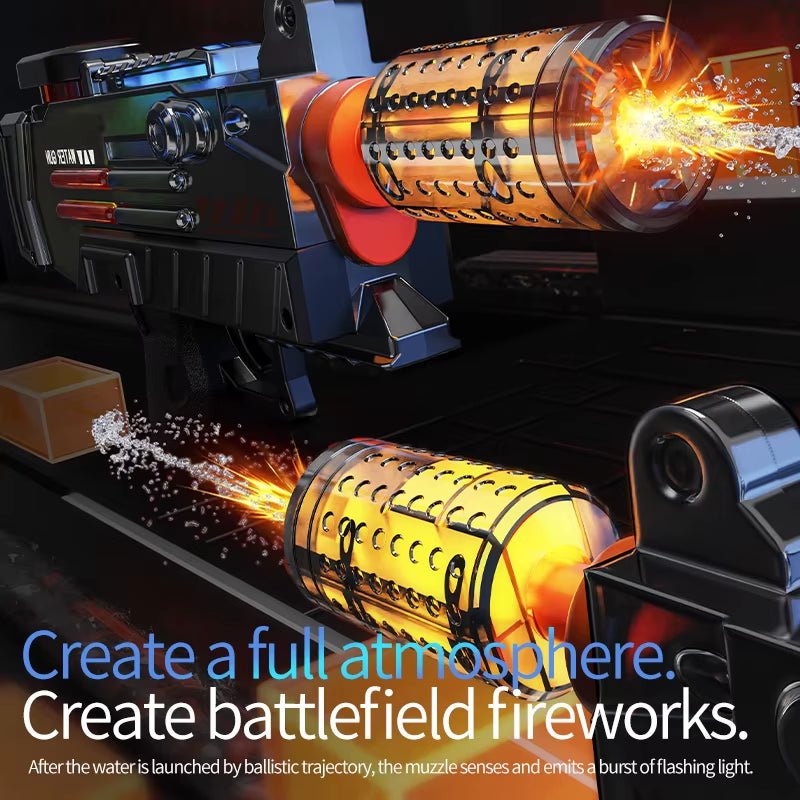 Water Gun Toy | Electric UZI Flamethrower | High - Power Full Automatic - FLUFFI