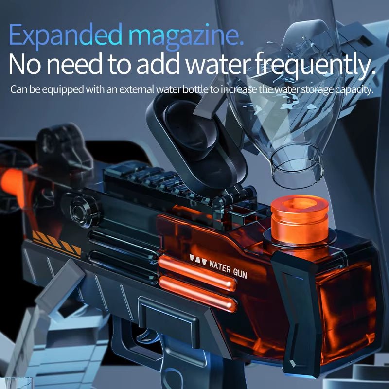 Water Gun Toy | Electric UZI Flamethrower | High - Power Full Automatic - FLUFFI