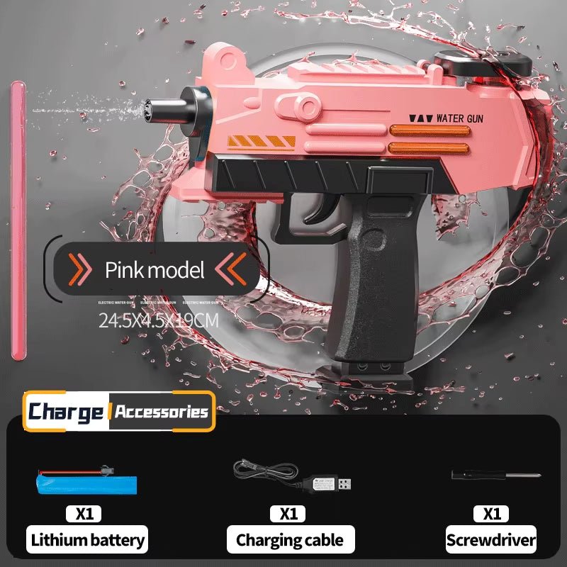 Water Gun Toy | Electric UZI Flamethrower | High - Power Full Automatic - FLUFFI
