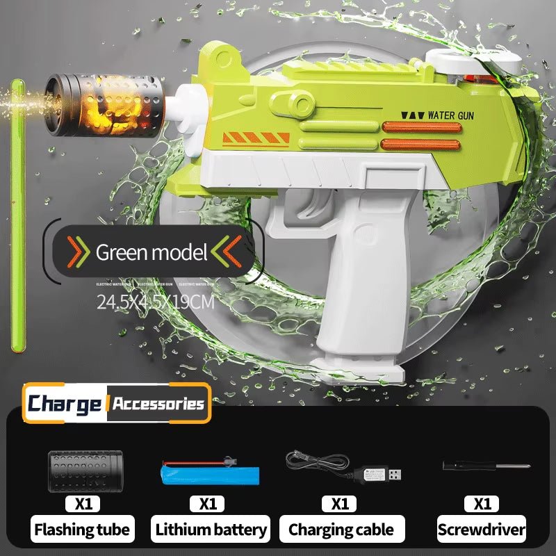 Water Gun Toy | Electric UZI Flamethrower | High - Power Full Automatic - FLUFFI
