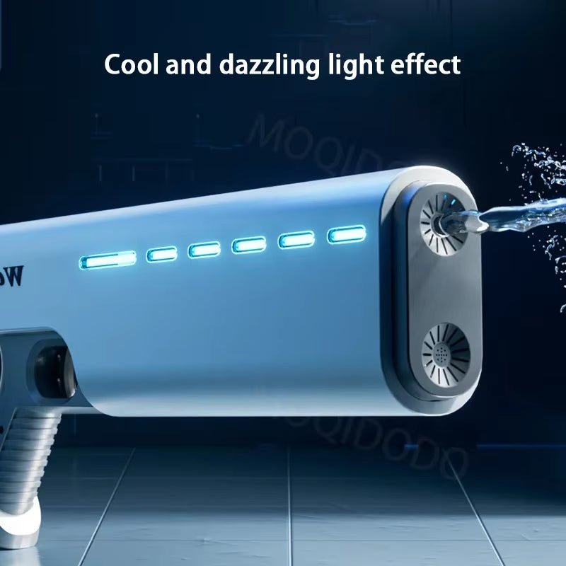 Waterproof Fully Automatic Water Gun Toys with Light Water Pistol Spray Blaster Absorbing Summer Pool Toys for Kids - FLUFFI
