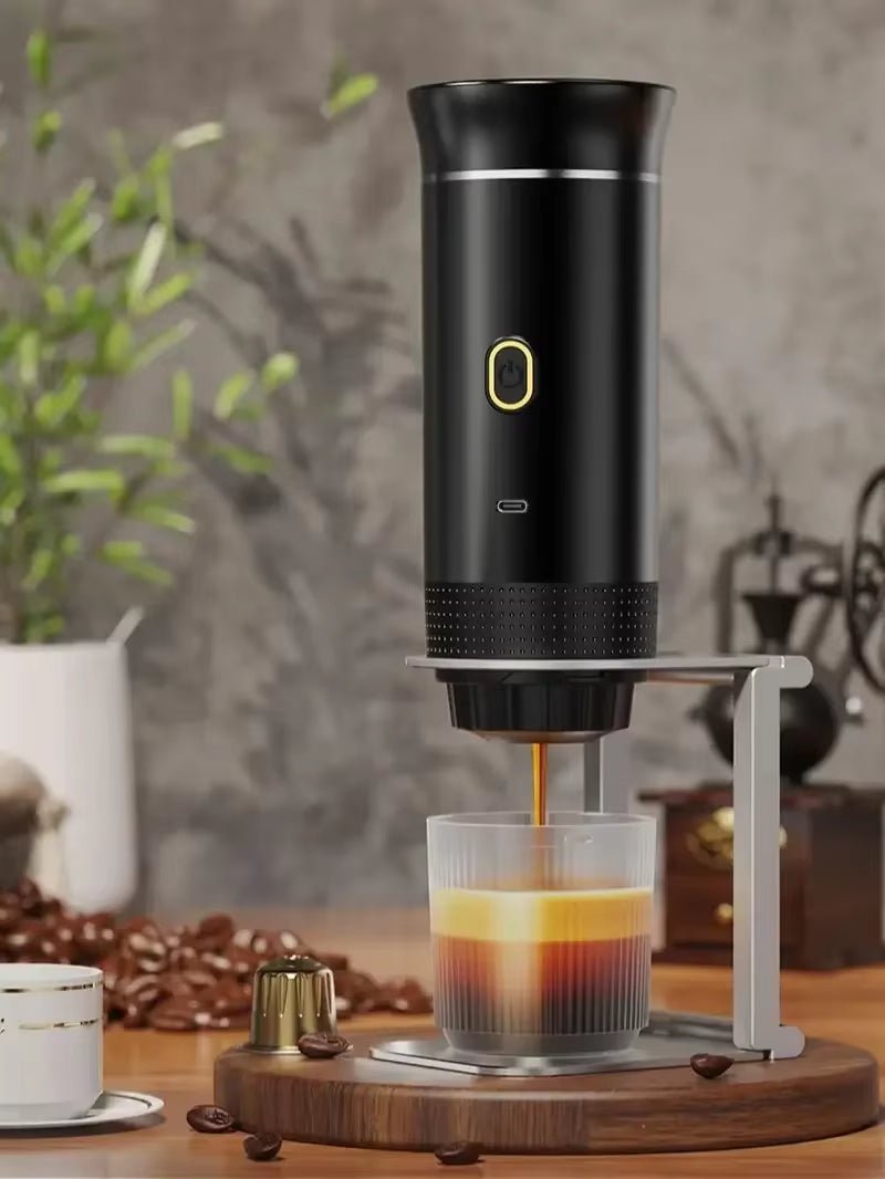 Wireless Electric Portable Espresso Coffee Machine for Car & Home Camping Coffee Maker 3 - In - 1 Capsule Powder Travel Coffee Maker - FLUFFI