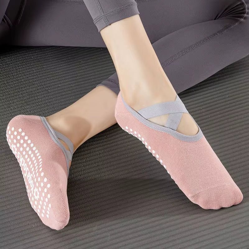 Women Yoga Socks | anti Slip Bandage | Sports Socks x Slippers - FLUFFI
