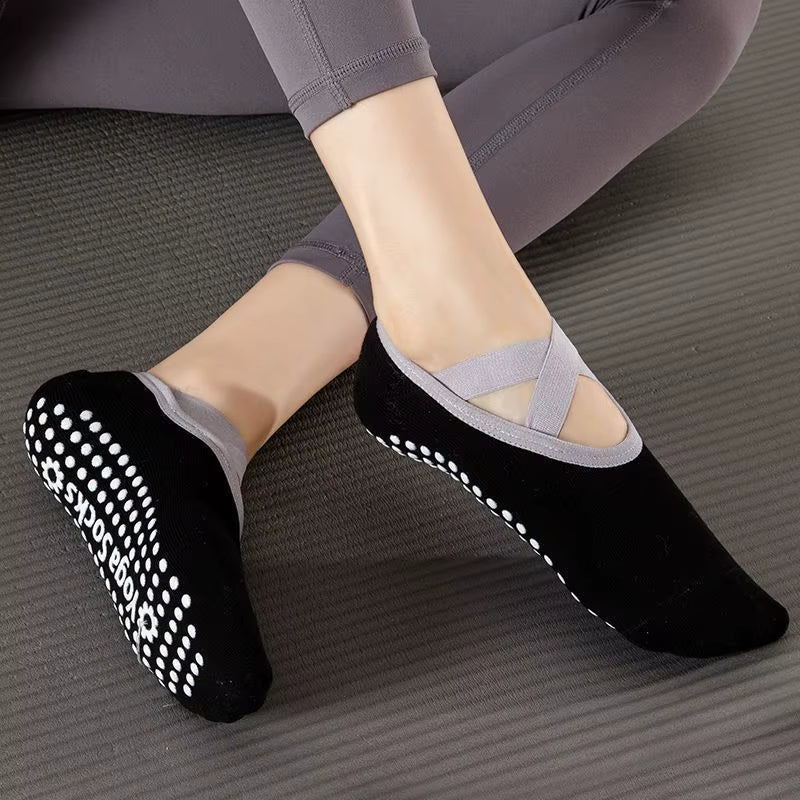 Women Yoga Socks | anti Slip Bandage | Sports Socks x Slippers - FLUFFI