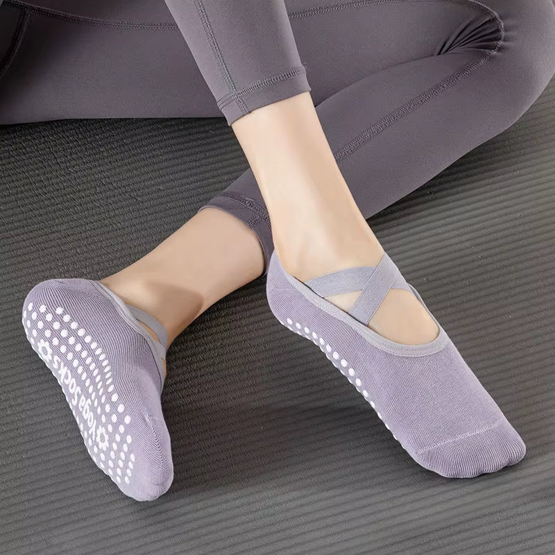 Women Yoga Socks | anti Slip Bandage | Sports Socks x Slippers - FLUFFI
