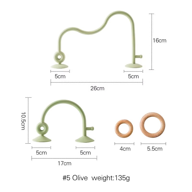 Wood Ring Soft Silicone Teether Toy - FLUFFI