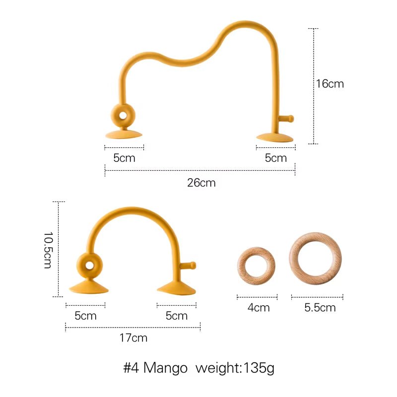 Wood Ring Soft Silicone Teether Toy - FLUFFI