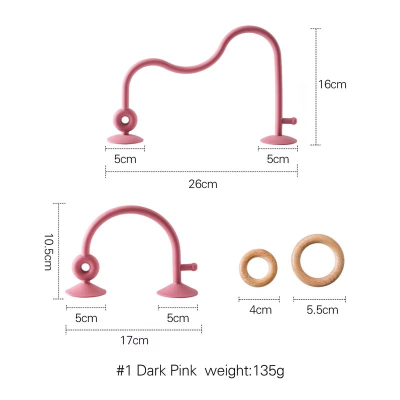 Wood Ring Soft Silicone Teether Toy - FLUFFI