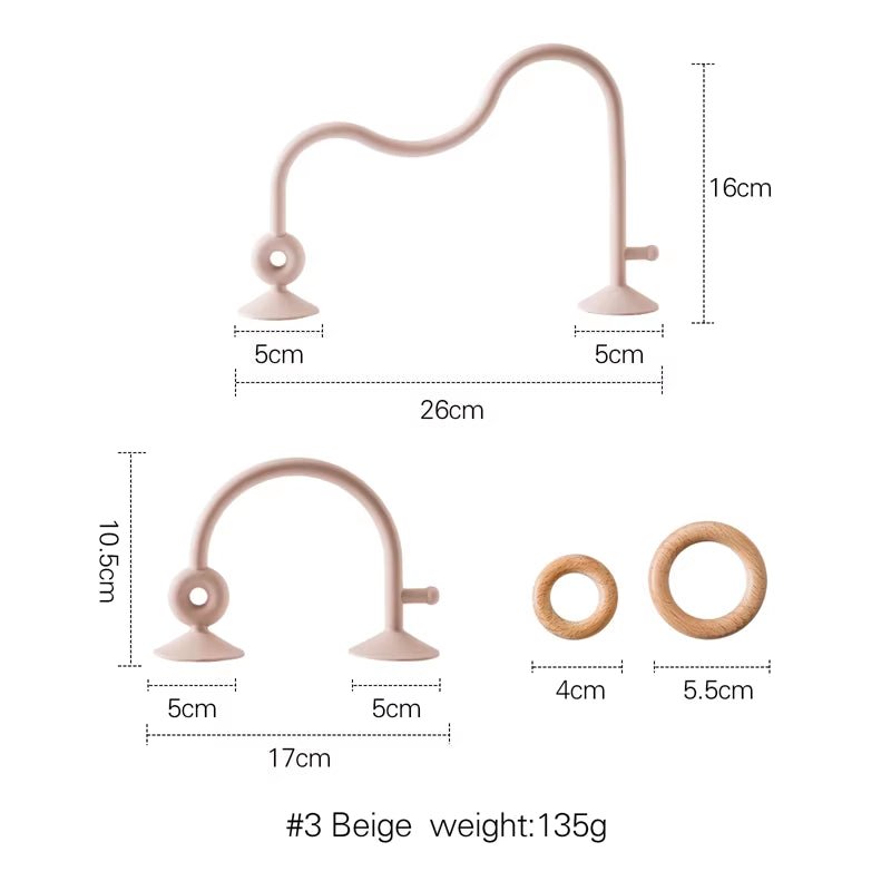 Wood Ring Soft Silicone Teether Toy - FLUFFI