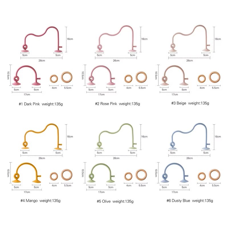 Wood Ring Soft Silicone Teether Toy - FLUFFI