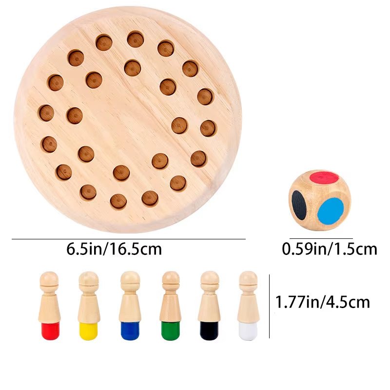 Wooden Memory Matchstick Chess Game, Educational Intelligent Logic Game Toy, Parent - Child Interaction Toy, Gifts for Children - FLUFFI