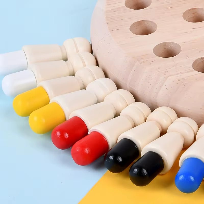 Wooden Memory Matchstick Chess Game, Educational Intelligent Logic Game Toy, Parent - Child Interaction Toy, Gifts for Children - FLUFFI