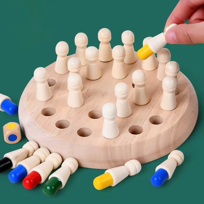 Wooden Memory Matchstick Chess Game, Educational Intelligent Logic Game Toy, Parent - Child Interaction Toy, Gifts for Children - FLUFFI