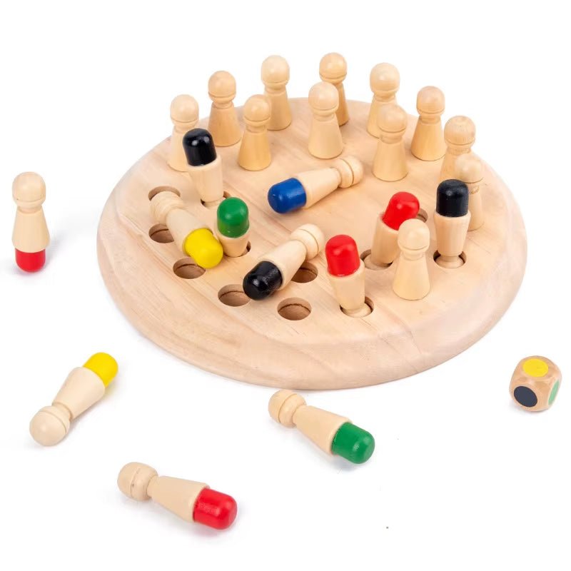 Wooden Memory Matchstick Chess Game, Educational Intelligent Logic Game Toy, Parent - Child Interaction Toy, Gifts for Children - FLUFFI