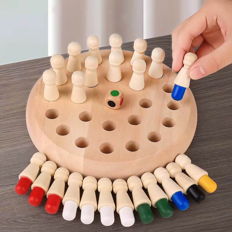Wooden Memory Matchstick Chess Game, Educational Intelligent Logic Game Toy, Parent - Child Interaction Toy, Gifts for Children - FLUFFI