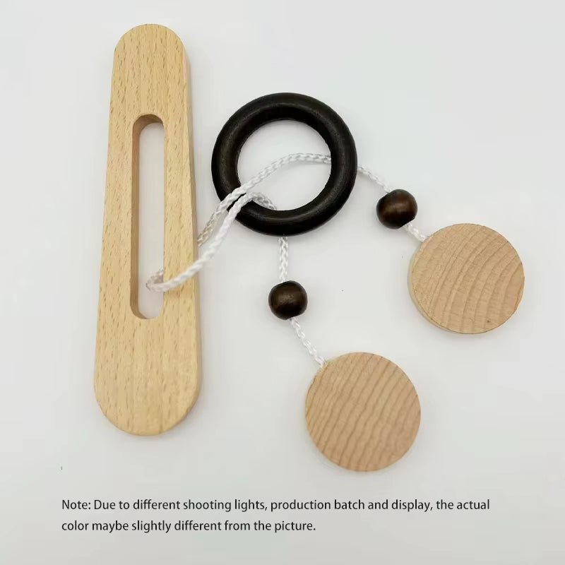 Wooden Ring Unlocking Game,Magic Ring Escape Classic Puzzle Toy, Kongming Lock Luban Lock Intelligence Toy - FLUFFI