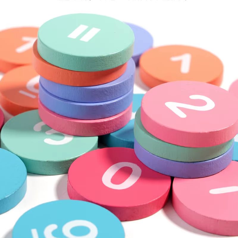 Wooden Ten Frame Sets Toy, Learning Counting and Number, Addition and Subtraction, Mathematics Learning Toy - FLUFFI