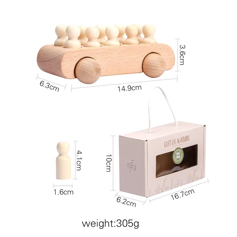 Wooden Train Montessori Toys - Number of Wood Baby'S Toys - FLUFFI