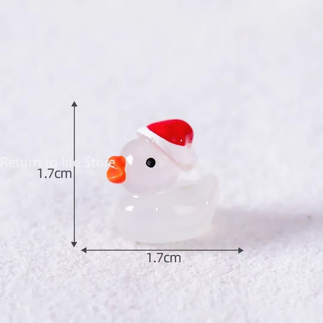Xmas Resin Ducks | Luminous Tiny Ducks | Glow in the Dark Figures - FLUFFI