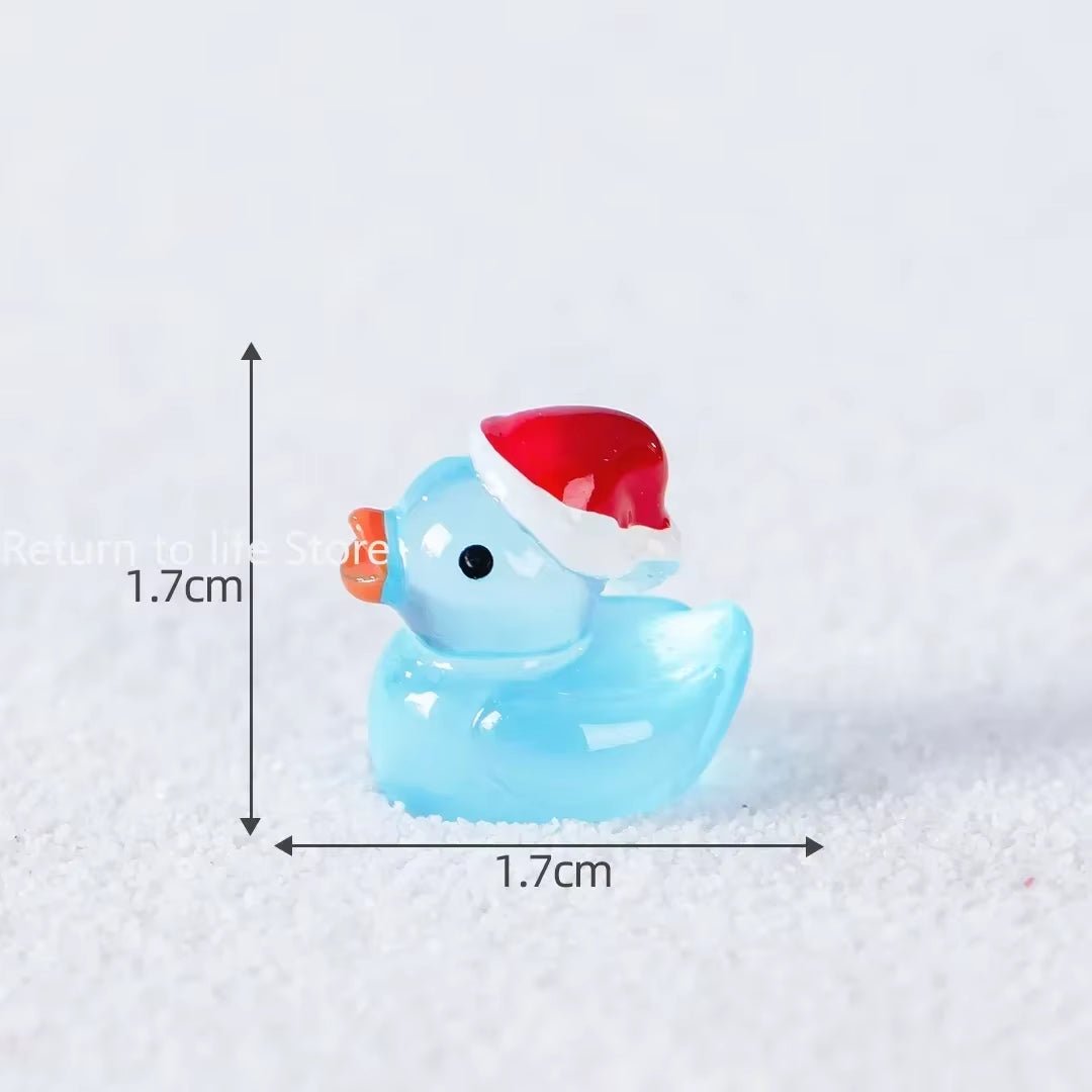 Xmas Resin Ducks | Luminous Tiny Ducks | Glow in the Dark Figures - FLUFFI