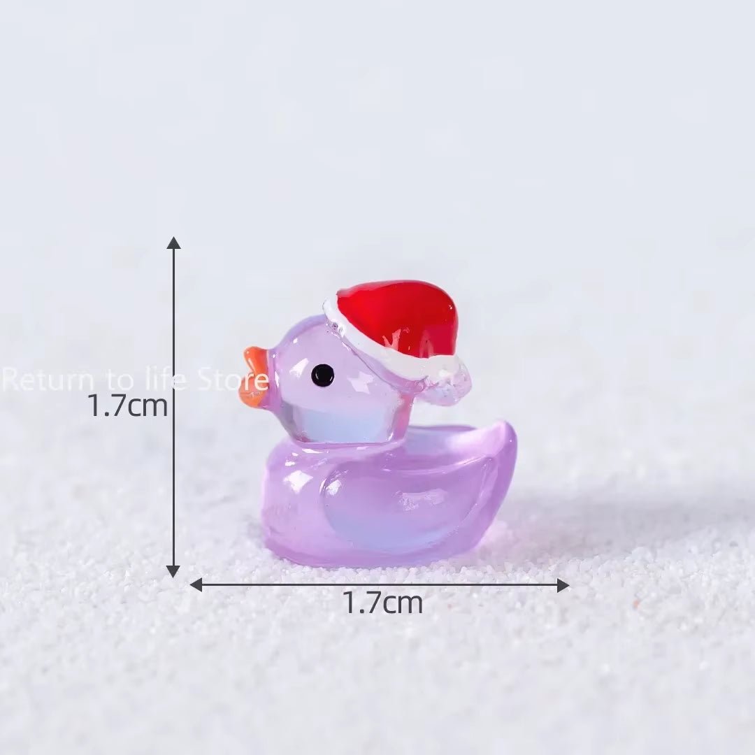 Xmas Resin Ducks | Luminous Tiny Ducks | Glow in the Dark Figures - FLUFFI