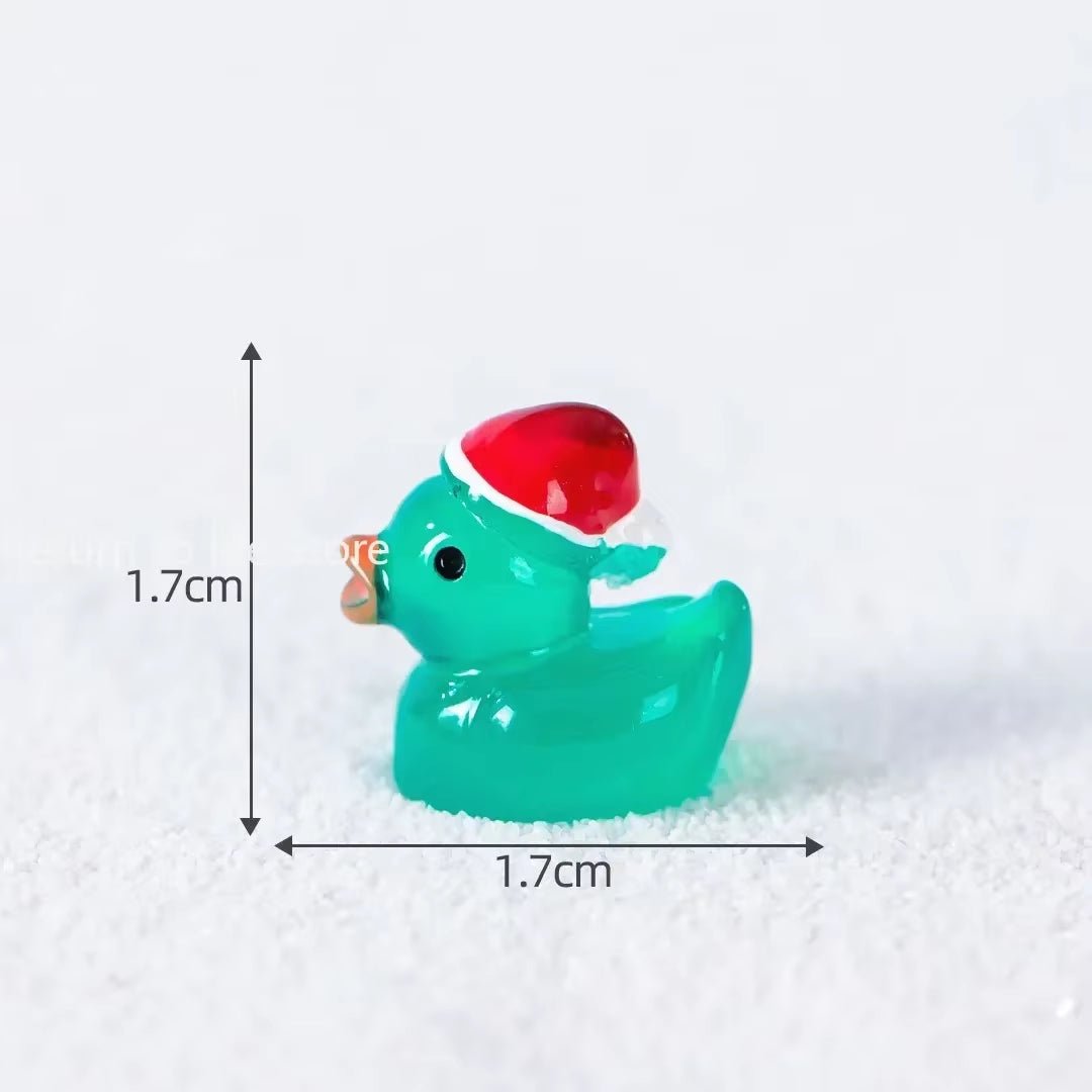 Xmas Resin Ducks | Luminous Tiny Ducks | Glow in the Dark Figures - FLUFFI