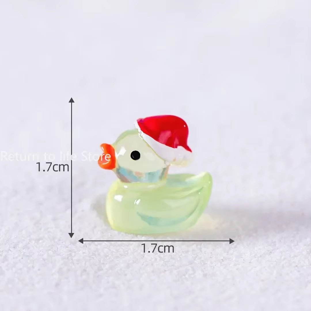 Xmas Resin Ducks | Luminous Tiny Ducks | Glow in the Dark Figures - FLUFFI