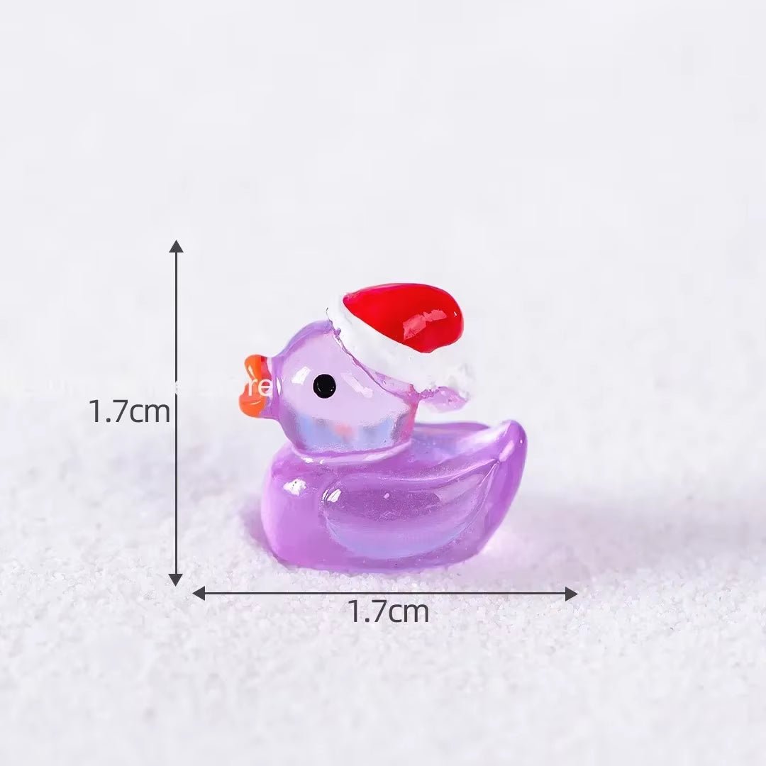 Xmas Resin Ducks | Luminous Tiny Ducks | Glow in the Dark Figures - FLUFFI