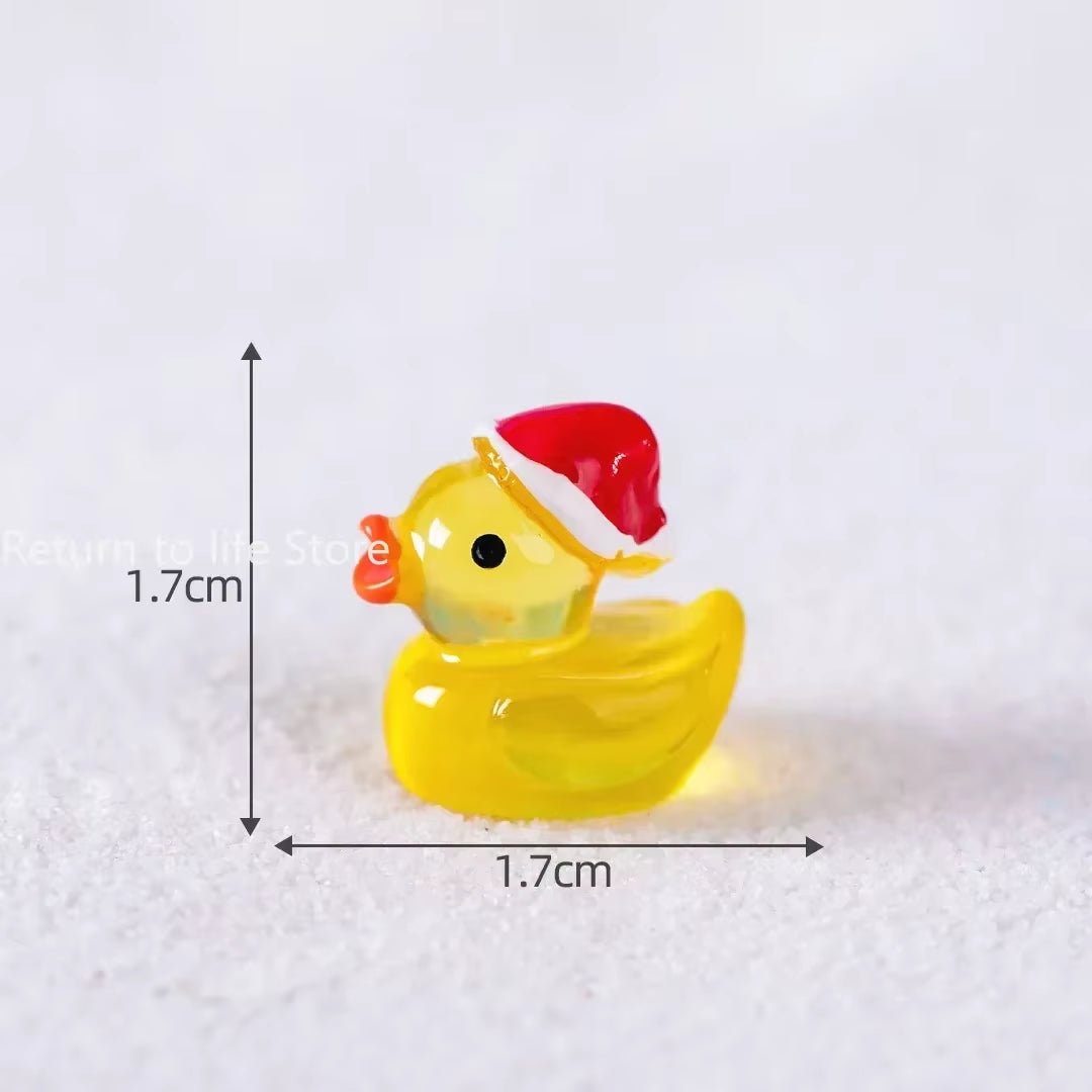 Xmas Resin Ducks | Luminous Tiny Ducks | Glow in the Dark Figures - FLUFFI