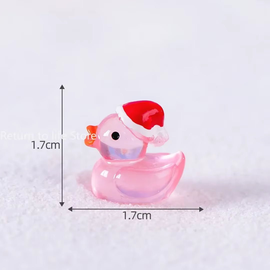 Xmas Resin Ducks | Luminous Tiny Ducks | Glow in the Dark Figures - FLUFFI