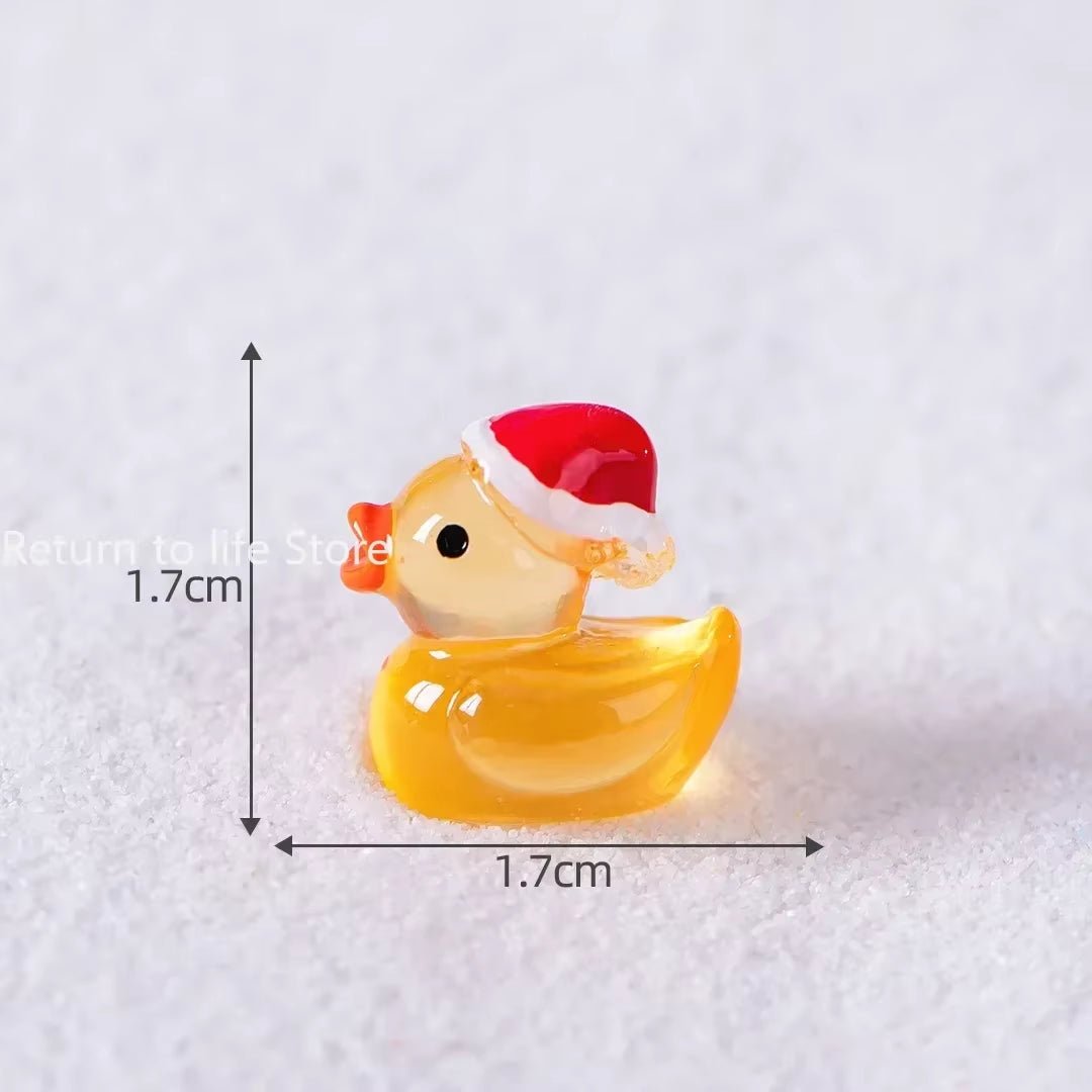 Xmas Resin Ducks | Luminous Tiny Ducks | Glow in the Dark Figures - FLUFFI