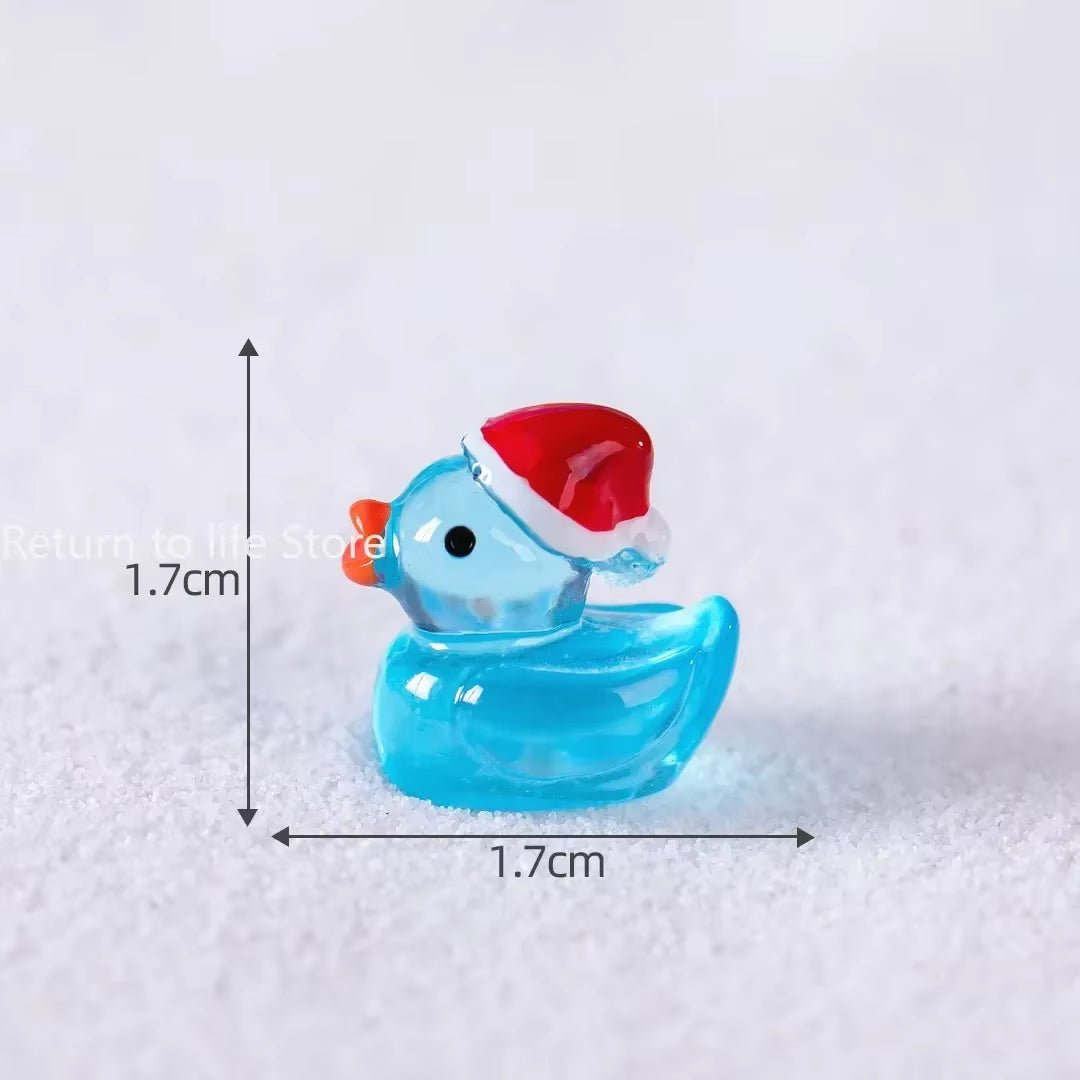 Xmas Resin Ducks | Luminous Tiny Ducks | Glow in the Dark Figures - FLUFFI