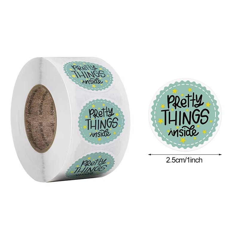 Xmas Stickers Rolls | Bag Sealing Sticker | Tree - Elk - Candy - FLUFFI